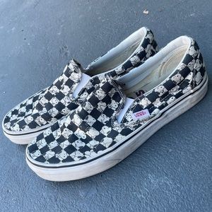 Vans Peanuts Snoopy 2017 Classic Slip On Shoes Checkered Vault RARE Men’s 6.5